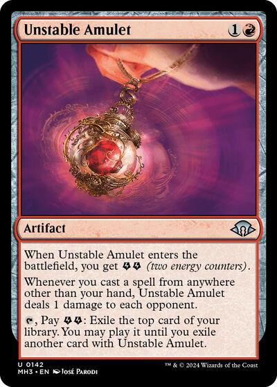 2024 Magic: The Gathering: Modern Horizons 3 (MH3) - Unstable Amulet (#142, Uncommon)
