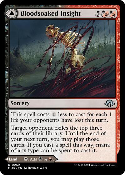 2024 Magic: The Gathering: Modern Horizons 3 (MH3) - Bloodsoaked Insight (#252, Uncommon) (, Near Mint)