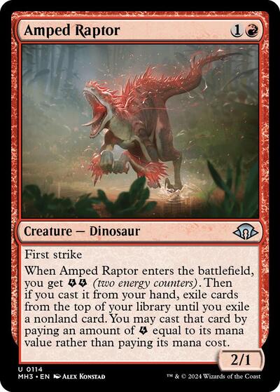 2024 Magic: The Gathering: Modern Horizons 3 (MH3) - Amped Raptor (#114, Uncommon)