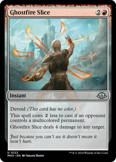 2024 Magic: The Gathering: Modern Horizons 3 (MH3) - Ghostfire Slice (#123, Uncommon) (, Near Mint)