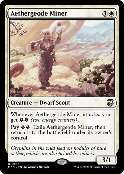2024 Magic: The Gathering: Commander: Modern Horizons 3 (M3C) - Aethergeode Miner (#163, Rare) (, Near Mint)