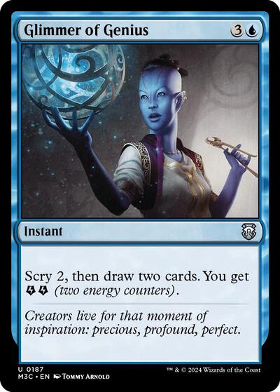 2024 Magic: The Gathering: Commander: Modern Horizons 3 (M3C) - Glimmer of Genius (#187, Uncommon) (, Near Mint)