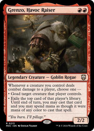 2024 Magic: The Gathering: Commander: Modern Horizons 3 (M3C) - Grenzo Havoc Raiser (#213, Rare) (, Near Mint)
