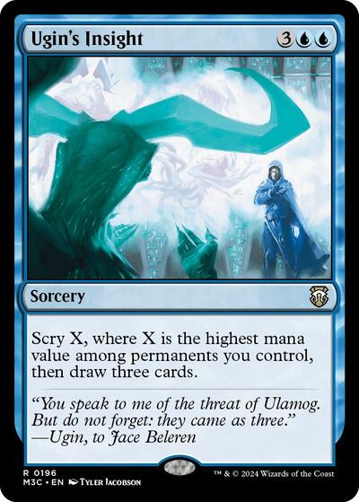 2024 Magic: The Gathering: Commander: Modern Horizons 3 (M3C) - Ugins Insight (#196, Rare) (, Near Mint)
