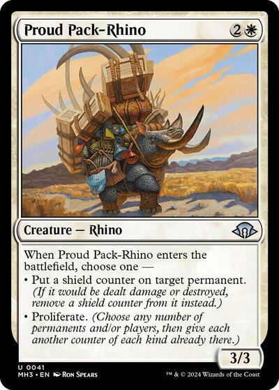 2024 Magic: The Gathering: Modern Horizons 3 (MH3) - Proud Pack Rhino (#41, Uncommon) (, Near Mint)