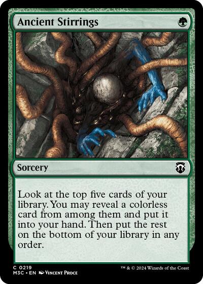 2024 Magic: The Gathering: Commander: Modern Horizons 3 (M3C) - Ancient Stirrings (#219, Common) (, Near Mint)
