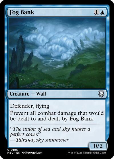 2024 Magic: The Gathering: Commander: Modern Horizons 3 (M3C) - Fog Bank (#186, Uncommon) (, Near Mint)