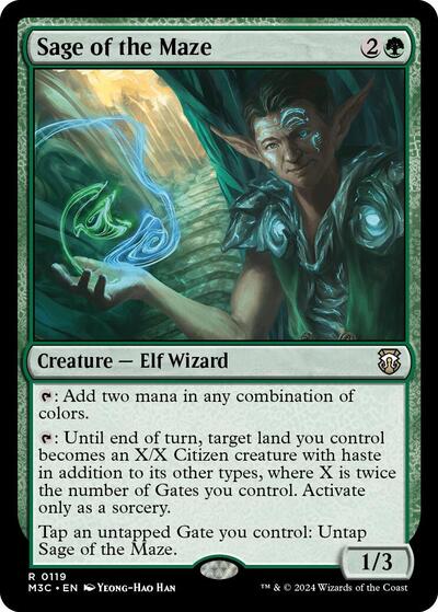 2024 Magic: The Gathering: Commander: Modern Horizons 3 (M3C) - Sage of the Maze (#119, Rare) (, Near Mint)