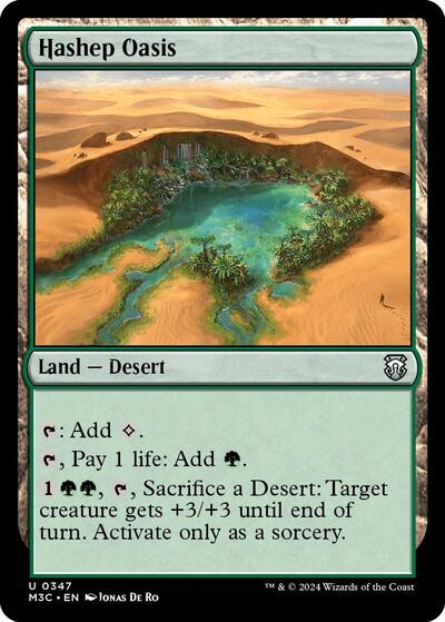 2024 Magic: The Gathering: Commander: Modern Horizons 3 (M3C) - Hashep Oasis (#347, Uncommon) (, Near Mint)