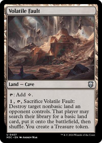 2024 Magic: The Gathering: Commander: Modern Horizons 3 (M3C) - Volatile Fault (#407, Uncommon) (, Near Mint)