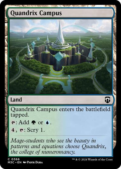 2024 Magic: The Gathering: Commander: Modern Horizons 3 (M3C) - Quandrix Campus (#366, Common) (, Near Mint)