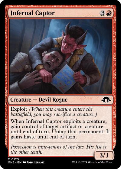 2024 Magic: The Gathering: Modern Horizons 3 (MH3) - Infernal Captor (#125, Common)