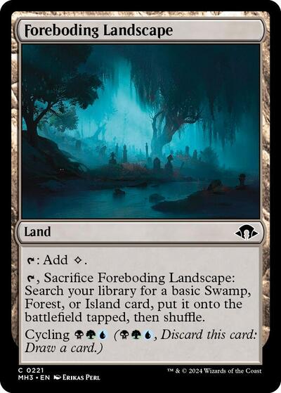 2024 Magic: The Gathering: Modern Horizons 3 (MH3) - Foreboding Landscape (#221, Common) (, Near Mint)