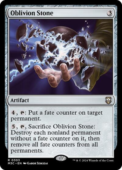 2024 Magic: The Gathering: Commander: Modern Horizons 3 (M3C) - Oblivion Stone (#303, Rare) (, Near Mint)