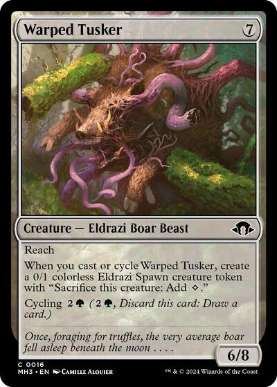 2024 Magic: The Gathering: Modern Horizons 3 (MH3) - Warped Tusker (#16, Common) (, Near Mint)