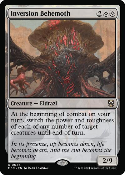 2024 Magic: The Gathering: Commander: Modern Horizons 3 (M3C) - Inversion Behemoth (#34, Rare) (, Near Mint)