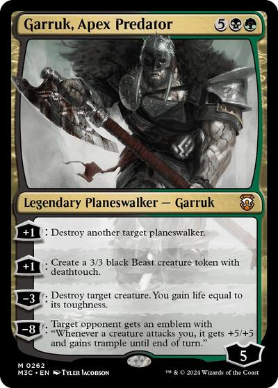 2024 Magic: The Gathering: Commander: Modern Horizons 3 (M3C) - Garruk Apex Predator (#262, Mythic Rare) (, Near Mint)