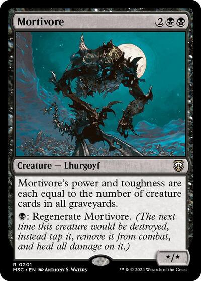 2024 Magic: The Gathering: Commander: Modern Horizons 3 (M3C) - Mortivore (#201, Rare) (, Near Mint)