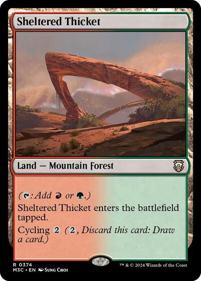 2024 Magic: The Gathering: Commander: Modern Horizons 3 (M3C) - Sheltered Thicket (#374, Rare) (, Near Mint)