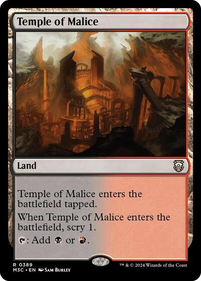 2024 Magic: The Gathering: Commander: Modern Horizons 3 (M3C) - Temple of Malice (#389, Rare) (, Near Mint)