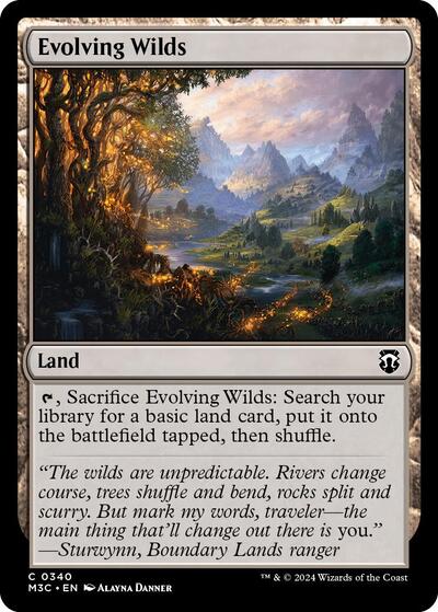 2024 Magic: The Gathering: Commander: Modern Horizons 3 (M3C) - Evolving Wilds (#340, Common) (, Near Mint)