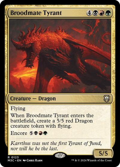 2024 Magic: The Gathering: Commander: Modern Horizons 3 (M3C) - Broodmate Tyrant (#123, Rare) (, Near Mint)