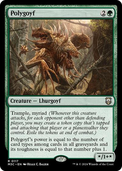 2024 Magic: The Gathering: Commander: Modern Horizons 3 (M3C) - Polygoyf (#117, Rare) (, Near Mint)