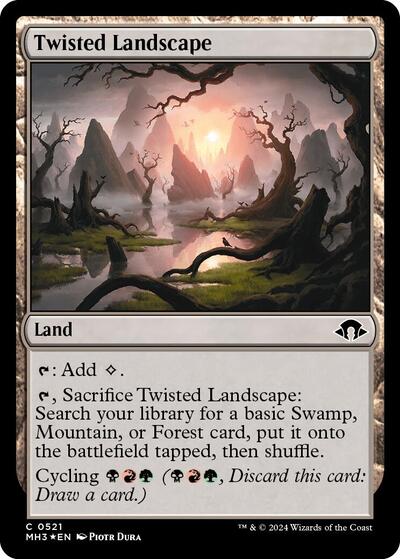 2024 Magic: The Gathering: Modern Horizons 3 (MH3) - Twisted Landscape Ripple Foil (#521, Common) (Foil, Near Mint)