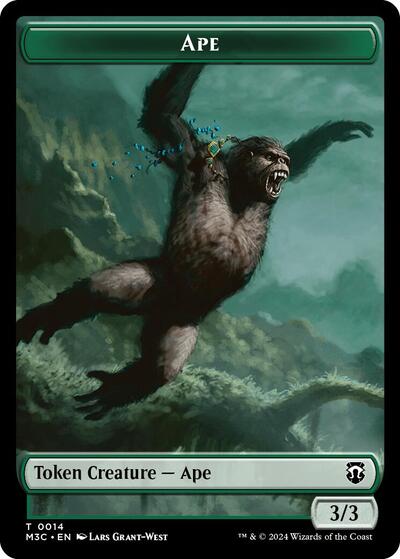 2024 Magic: The Gathering: Commander: Modern Horizons 3 (M3C) - Ape Plant Double Sided Token (#14 // 26, T) (, Near Mint)