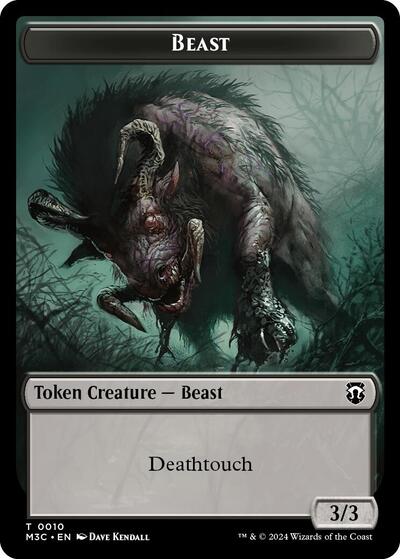 2024 Magic: The Gathering: Commander: Modern Horizons 3 (M3C) - Beast 0010 Shapeshifter 0008 Double Sided Token (#10 // 8, T) (, Near Mint)