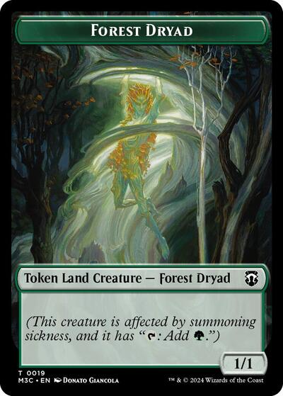2024 Magic: The Gathering: Commander: Modern Horizons 3 (M3C) - Forest Dryad Boar Double Sided Token (#19 // 17, T) (, Near Mint)