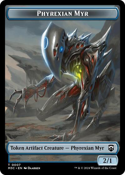 2024 Magic: The Gathering: Commander: Modern Horizons 3 (M3C) - Phyrexian Myr Servo Double Sided Token (#7 // 33, T) (, Near Mint)