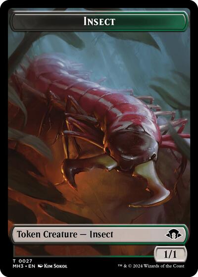 2024 Magic: The Gathering: Modern Horizons 3 (MH3) - Insect Token 0027 (#27, T) (, Near Mint)