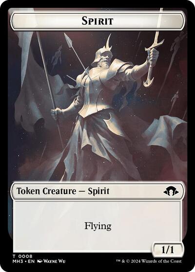 2024 Magic: The Gathering: Modern Horizons 3 (MH3) - Spirit Token 0008 (#8, T) (, Near Mint)