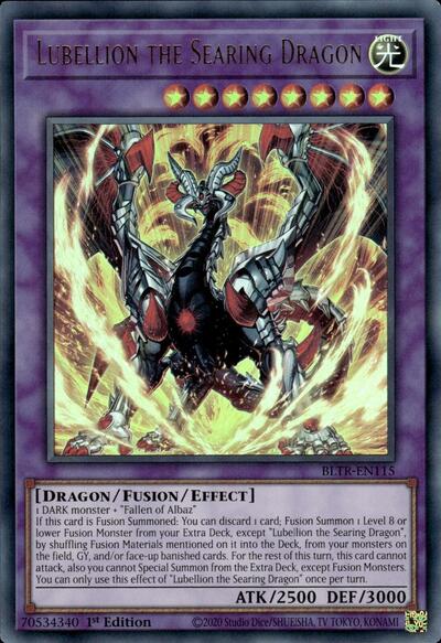 2024 YuGiOh: Battles of Legend: Terminal Revenge (BLTR) - Lubellion the Searing Dragon (#BLTR-EN115, Ultra Rare) (1st Edition, Near Mint)