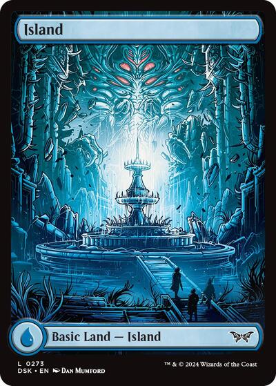 2024 Magic: The Gathering: Duskmourn: House of Horror (DSK) - Island 0273 Full Art (#273, Land)