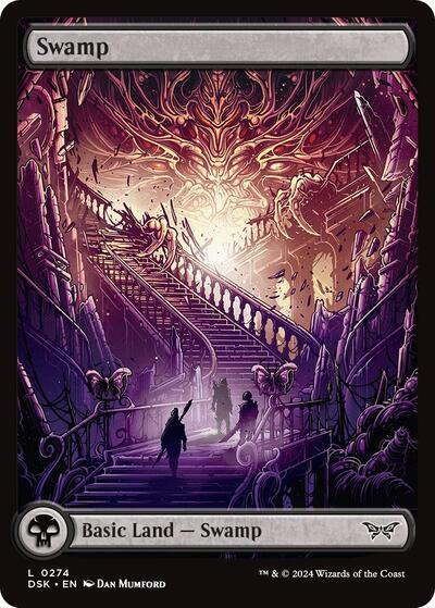 2024 Magic: The Gathering: Duskmourn: House of Horror (DSK) - Swamp 0274 Full Art (#274, Land) (, Near Mint)
