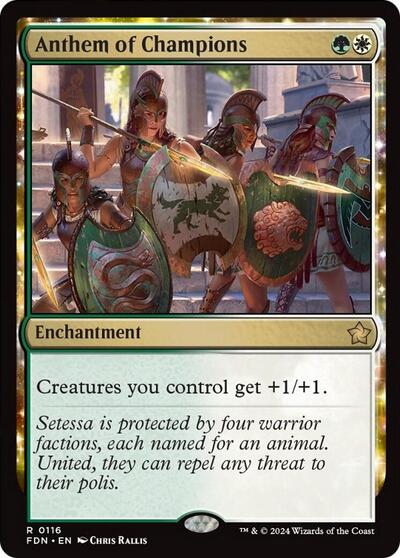 2024 Magic: The Gathering: Foundations (FDN) - Anthem of Champions (#116, Rare) (, Near Mint)