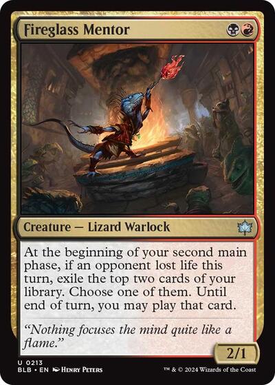 2024 Magic: The Gathering: Bloomburrow (BLB) Japanese - Fireglass Mentor (#213, Uncommon) (, Near Mint)