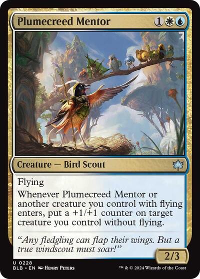 2024 Magic: The Gathering: Bloomburrow (BLB) Japanese - Plumecreed Mentor (#228, Uncommon) (, Near Mint)