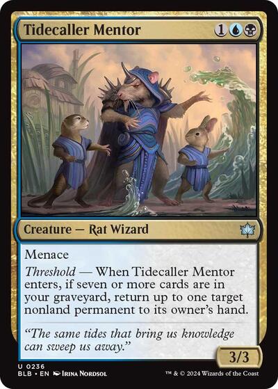 2024 Magic: The Gathering: Bloomburrow (BLB) Japanese - Tidecaller Mentor (#236, Uncommon) (, Near Mint)
