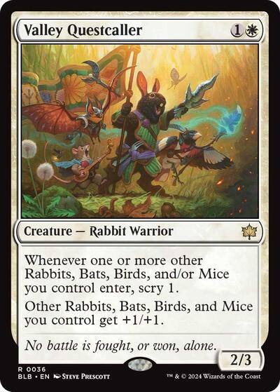 2024 Magic: The Gathering: Bloomburrow (BLB) Japanese - Valley Questcaller (#36, Rare) (, Near Mint)