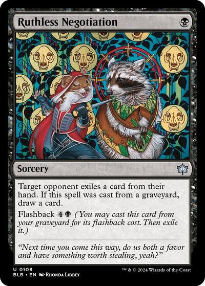 2024 Magic: The Gathering: Bloomburrow (BLB) Japanese - Ruthless Negotiation (#108, Uncommon) (, Near Mint)