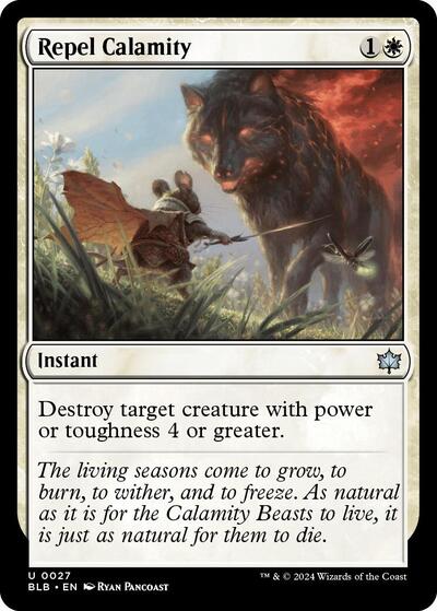 2024 Magic: The Gathering: Bloomburrow (BLB) Japanese - Repel Calamity (#27, Uncommon) (Foil, Near Mint)