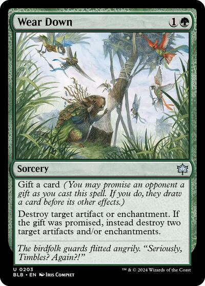 2024 Magic: The Gathering: Bloomburrow (BLB) - Wear Down (#203, Uncommon)