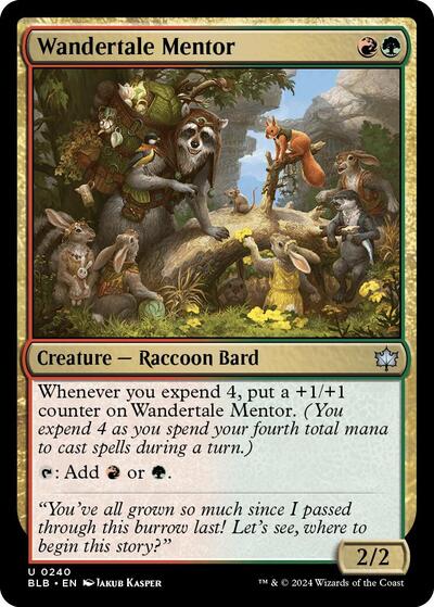 2024 Magic: The Gathering: Bloomburrow (BLB) Japanese - Wandertale Mentor (#240, Uncommon) (, Near Mint)