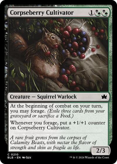 2024 Magic: The Gathering: Bloomburrow (BLB) Japanese - Corpseberry Cultivator (#210, Common) (, Near Mint)
