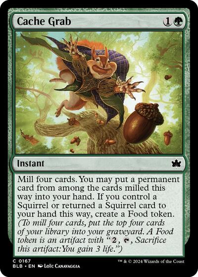 2024 Magic: The Gathering: Bloomburrow (BLB) - Cache Grab (#167, Common) (, Near Mint)