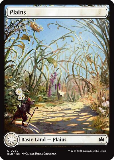 2024 Magic: The Gathering: Bloomburrow (BLB) Japanese - Plains 0262 (#262, Land)