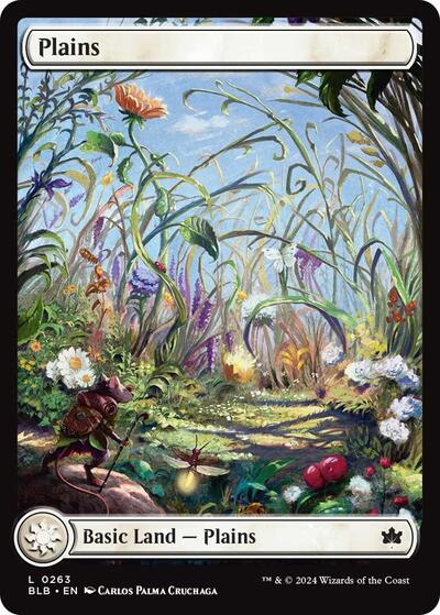2024 Magic: The Gathering: Bloomburrow (BLB) Japanese - Plains 0263 (#263, Land) (, Near Mint)